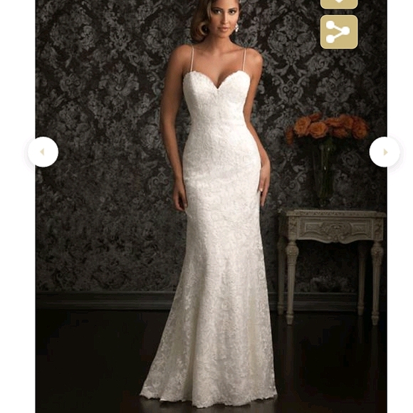 NWT Allure Bridals backless lace wedding gown sz 2 - Picture 5 of 6